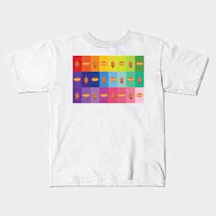 D&amp;D - Doughnuts and Dreidels Rainbow Grid Kids T-Shirt